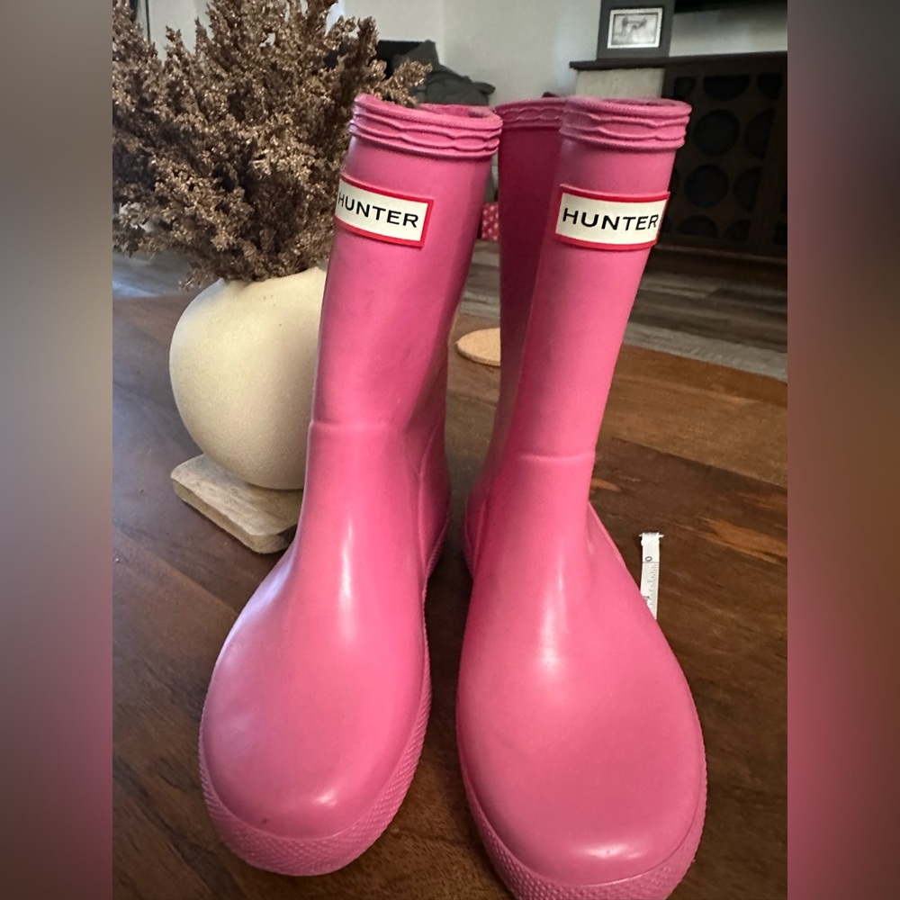 Hunter Kids Pink Rain Boots